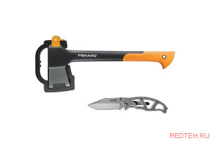 Набор Fiskars: малый плотницкий топор и складной нож Paraframe 1057911