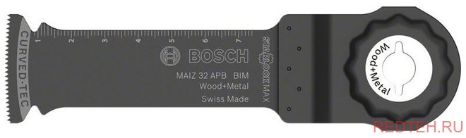 Погружное полотно BIM 32х80 мм для дерева с гвоздями MAIZ 32 APB Starlock Max Bosch 2.608.662.571